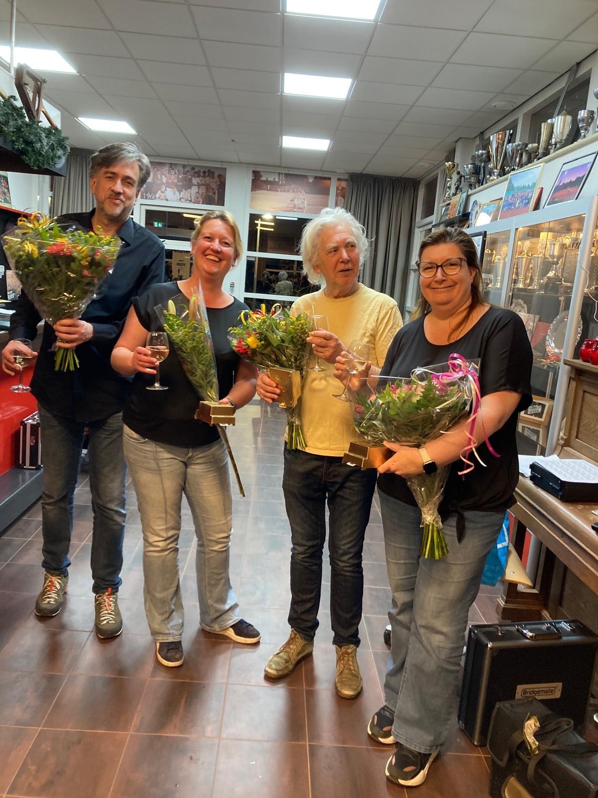 v.l.n.r.: Jan van den Hoek, Vanessa de Weger, Harry Breukel en Suzanne Moor 